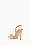 Rada 100 Crystal Stone, Mesh and Satin Slingback Stylish and Elegant High Heel Shoes - 3