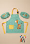 Liquid-Proof Children's Activity Apron and Sleeves – Ages 2-10, Adjustable Painting Apron