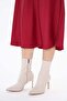 Beige Skin Stretch 8.5 cm Medium Heel Women's Heeled Boots - 3