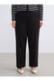 Lcwaikiki Classic Black Women's Knitwear Pants with Elastic Waist - 6