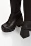 Platform Heeled Boots - 4