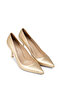 Women's Gold Color Stiletto Heeled Shoes - 3