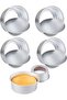 5-Pack 6" Deep Round Aluminum Cake Pans, Non-Stick with Removable Bottom for Mini Cakes