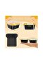 25-Pack Mini Square Cake Pans with Lids 5oz Aluminum Foil Cups for Baking Black & Gold - 2