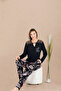 Soft Viscose Fabric Floral Pattern Pocket Bottom and Lace Shoulder Top Set Home Wear&Pajama Set - 2
