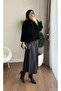 Women's Front Tie Fox Fabric Kimono Jacket M25109 - Black - 5