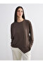 Brown Crew Neck Women's Sweatshirt