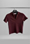 Women's 2-Pack Polo Neck Short Sleeve Camisole T-Shirt Burgundy White - 3