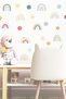 Colorful Bohemian Rainbows Wall Sticker Set - Kids Room Nursery Playroom Bedroom Decor Set - 2