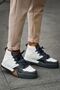 Ch057 Ghost Line Men's Sports Casual Lace-Up Leather Boots Cabt - Anthracite/White