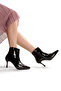 Boots Pointed Toe 9 cm Thin Heel Zippered Classic Women's Boots New Season - 2