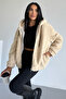 Plush Hooded Bomber Coat 2503 - 4