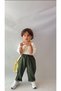 Khaki Gabardine Elastic Waist Suit - 2