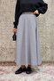 Gray Black Four-Piece Plaid Skirt - 3