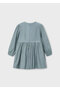4-10 Years Old Girl's Green Ethnic Patterned Dress |   Cotton Lined - 2