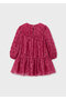 Girl's Red Tulle Dress |   4-10 Years Old with Stone and Flower Detailing - 2