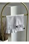 2-Piece Ivory Linen Frilly Dishcloths - 4