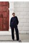Front Basic Back Patch Detailed 3 Thread Cotton Ribbed Tracksuit Set - 2