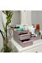 Diamond Drawer Desktop Organizer Organizer Cosmetic Perfume Lipstick Jewelry Organizer-Pink - 3