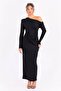 Women's Silvery Lycra One Shoulder Long Party Stylish Evening Dress - 5