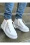 Ch258X Men's Sports Casual Lace-Up Leather Boots Cbt - White - 2