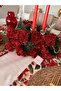 2-Pack Red Glitter Ribbon Bow Mini 12-15 cm Christmas New Year Christmas Decor Christmas - 4