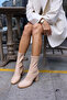 Sonja Woman. Nude Stretch Heel Boots - 5