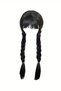 Wednesday Addams Character Wig – 61 cm Length, Heat Resistant Synthetic Braided Hair, Natural Black, H - 3