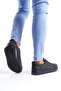 Slw166 Prestige Lace-Up Skin Quilted Patterned Men's Casual Sneaker Shoes Cst - Black - 3