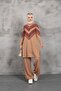 WOMEN'S LONG CYCLING NECK TRIKOT SELF GLITTER PATTERNED TUNIC TRIKOT SWEATER - 5