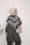WOMEN'S LONG CYCLING NECK TRIKOT SELF GLITTER PATTERNED TUNIC TRIKOT SWEATER - 4