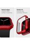 جراب رفيع مناسب لساعة Apple Watch Series 8/7 (45 مم) - أحمر معدني، بولي كربونات - 6