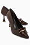 Saja Brown Buckle Women's Heeled Shoes - 4