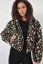 Leopard Crop Plush Coat - 4