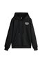 Women's Black Death Row Printed 3 Thread Hoodie Sweatshirt - 4