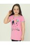 Pink Girl's Pajama Set with Cat Detail - 2
