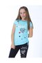 Blue Girls' Pajama Set with Heart Detail - 4