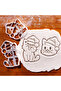 Cute Cat with Christmas Hat Set of 2 Cookie and Fondant Molds