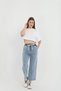 Women's High Waist Elastic Waistband Loose Wide Leg Jeans - 3