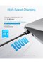 USB C to USB C Cable 10FT 100W Fast Charge for iPhone 17, MacBook (Black) - 2