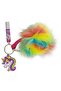 Unicorn Rainbow Pom Lip Gloss Keychain - 3