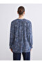 Hilfa New Season Tie Neck Patterned Blouse - 5