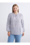 New Season Tie Neck Patterned Blouse - 2