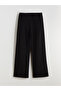 Wide Leg Women's Trousers with Elastic Waist - 8