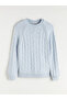 Vizyon New Season Crew Neck Self-Patterned Women's Knitwear Sweater - 5