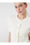 Peak New Season Crew Neck Self Patterned Women's Knitwear Cardigan - 3