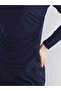 Two Mt Shop Quality Lcw Everyday Navy Blue Combed Cotton Plain Tight & Slim Long Sleeve Women's Bodysuit - 4