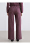 Lcw modest maroon elastic waist wide leg women's pants - 6