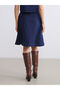 Two Mt Shop Quality Natuvera Navy Blue Denim Straight Midi Women's Jean Skirt - 4