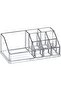 Acrylic Cosmetic Organizer, Transparent Plastic Makeup Holder, Compartmente - 4